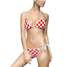 Red & White Checkered | Mix & Match Fun-Flirty Lovers’ String Bikinis
