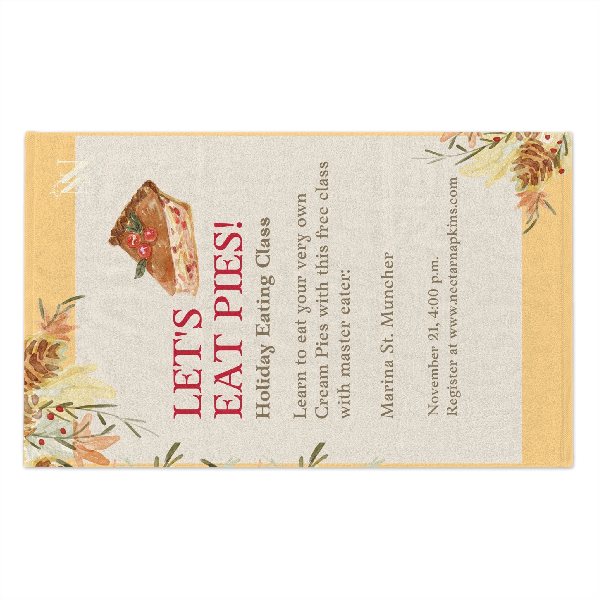 Let’s Eat Pies | Mix & Match Soft Fun-Flirty Lovers’ Towels