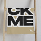 SUCK ME Block Letter Gold Cum Towel