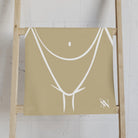 Sexy Female Outline Gold Cum Towel