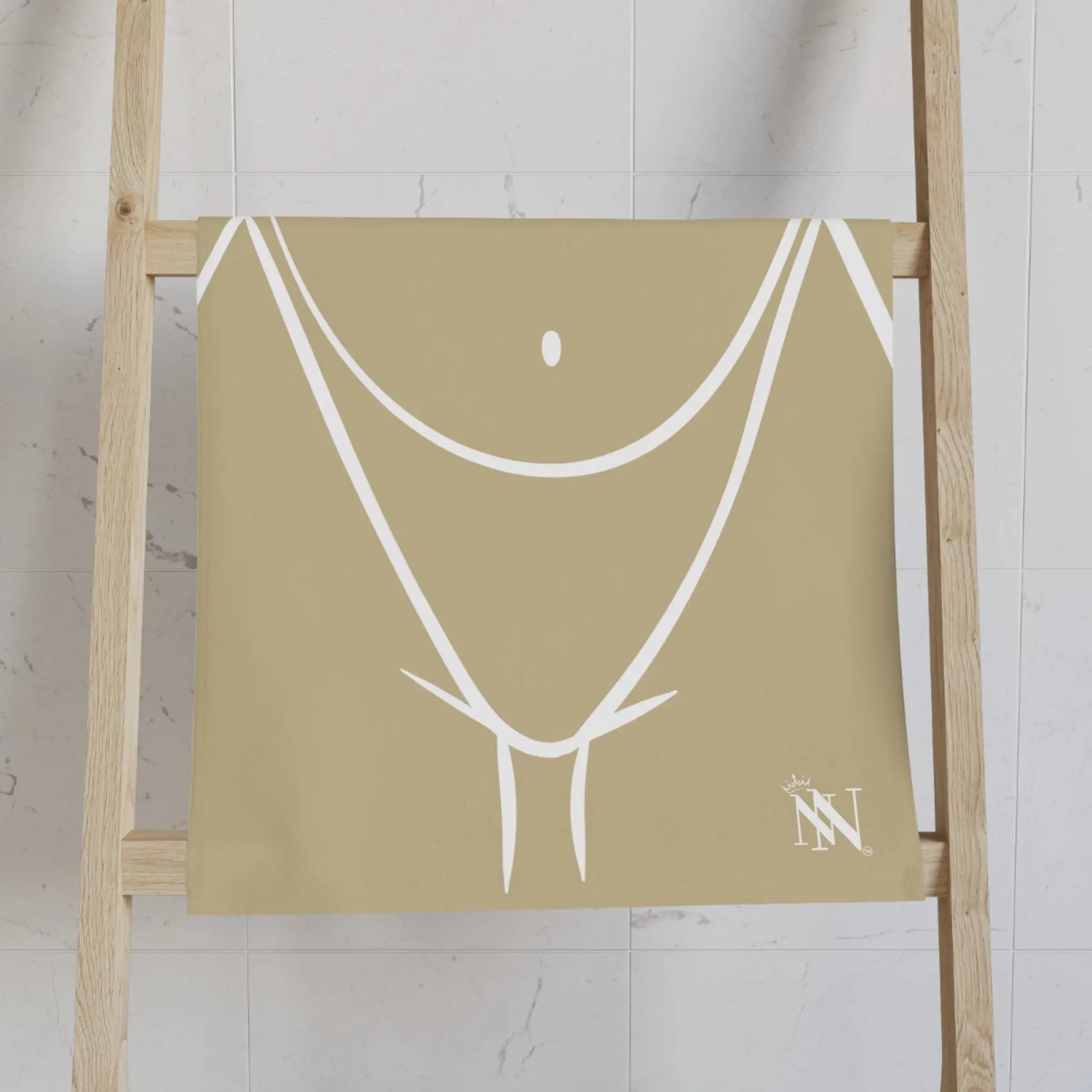 Sexy Female Outline Gold Cum Towel