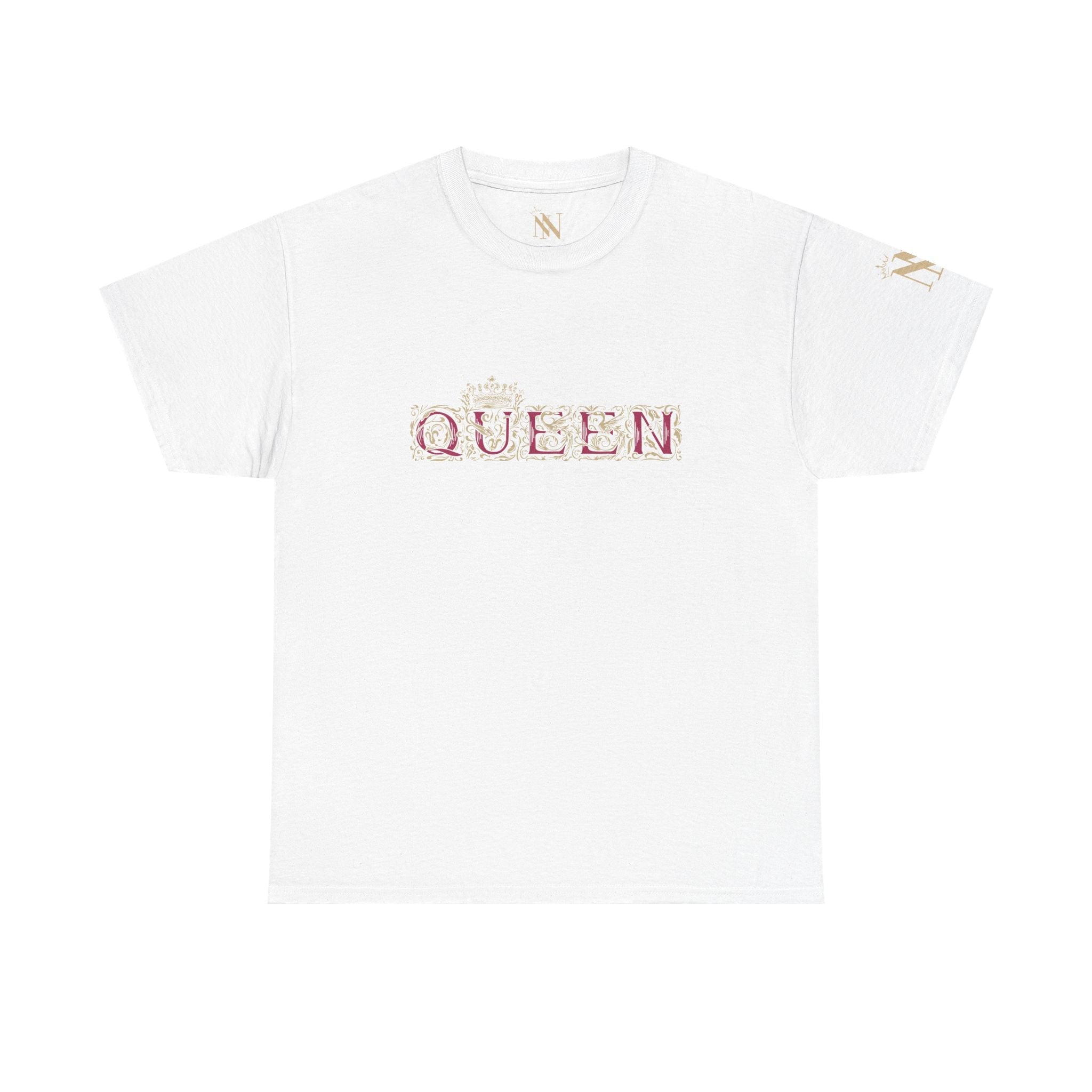 Gold Filigree Queen | Mix & Match Cotton Unisex Fun-Flirty Lovers’ T-Shirts