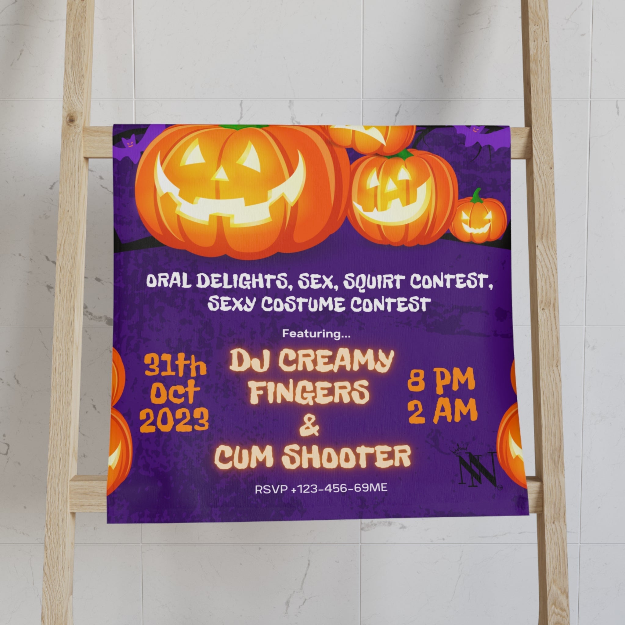 Halloween Cum Crawl | Mix & Match Original Fun-Flirty Lovers’ Towels