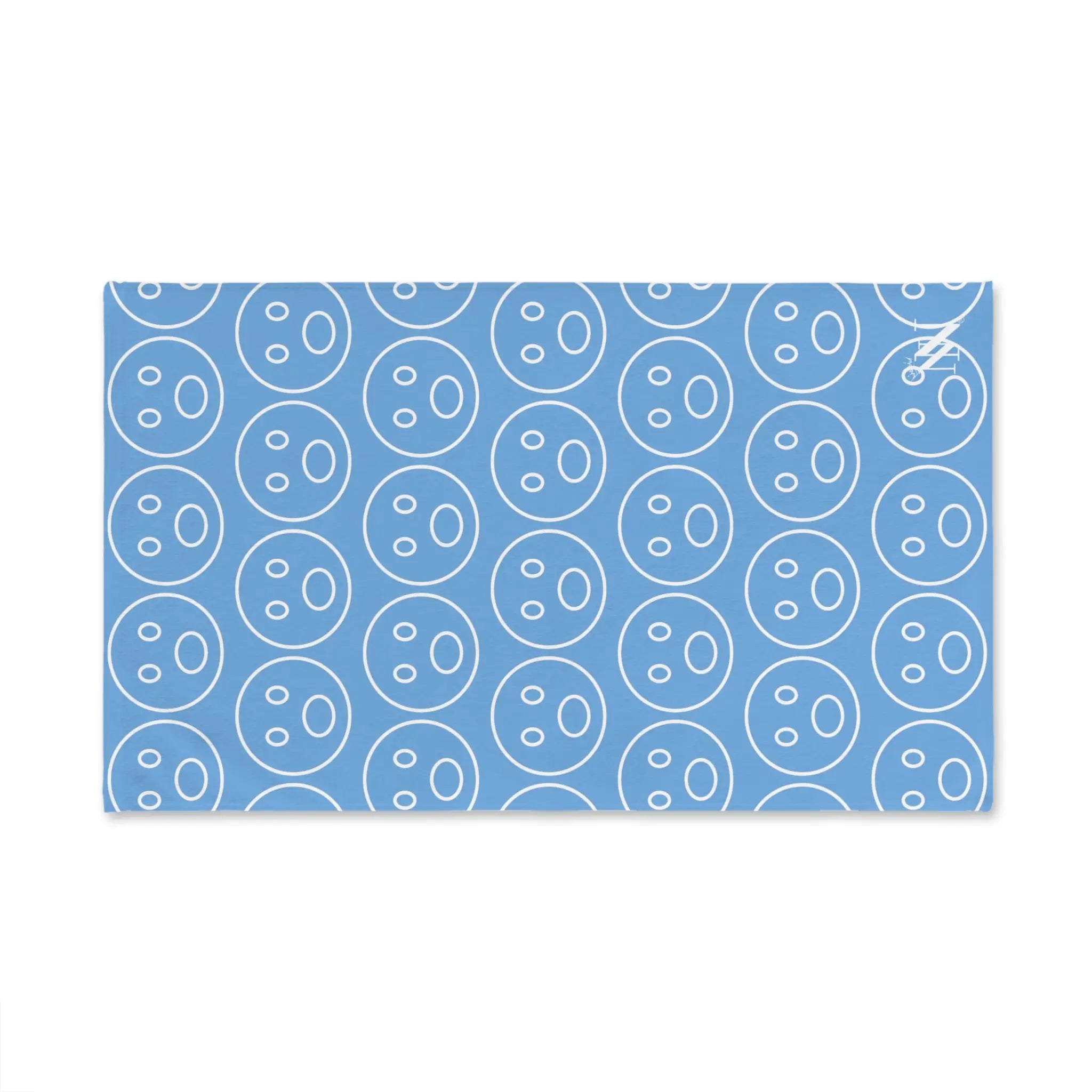 Surprised Emoji Pattern Light Blue | Mix & Match Classic Fun-Flirty Lovers’ Towels