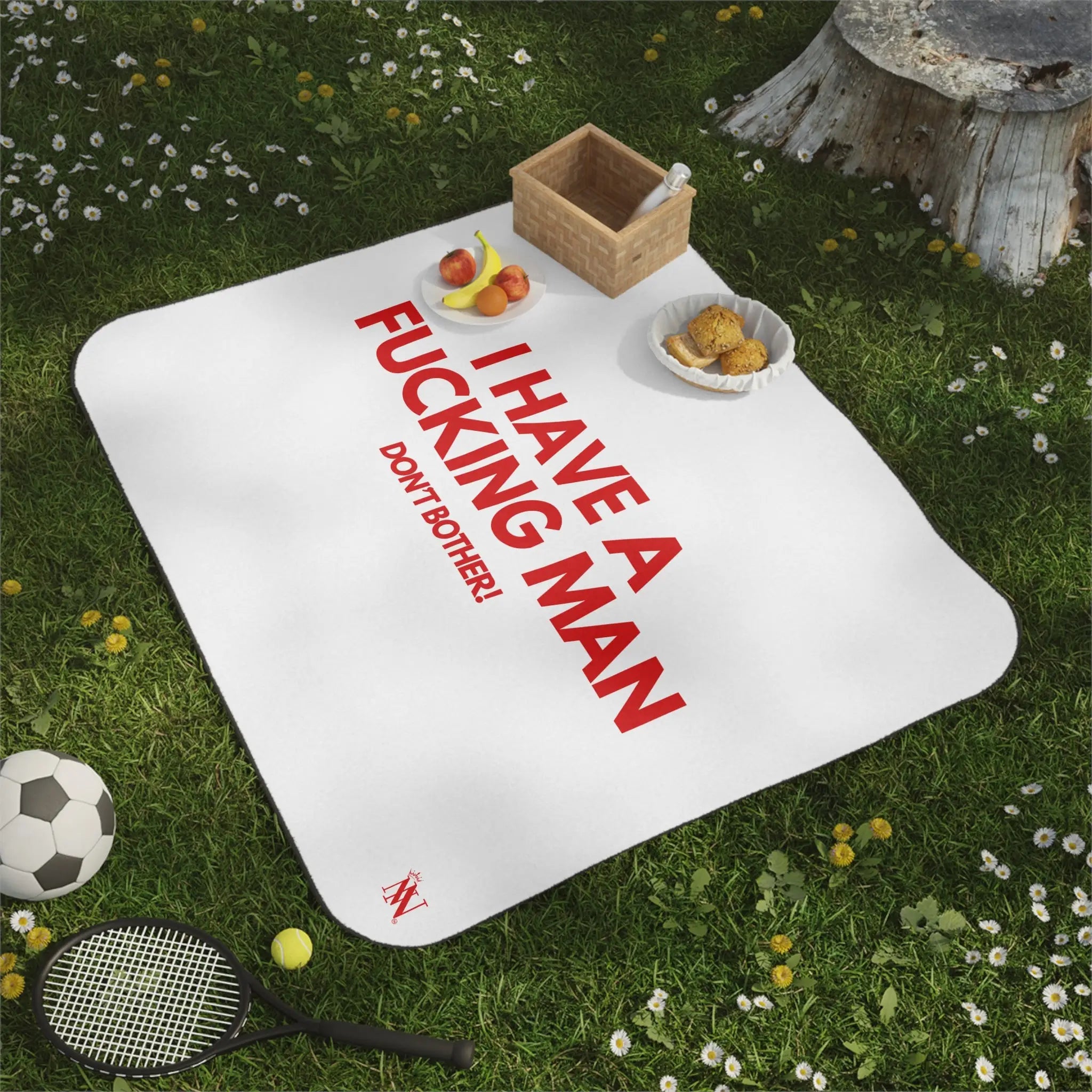 I Have a Fucking Man | Mix Match Fun-Flirty Lovers’ Water-Resistant Blankets