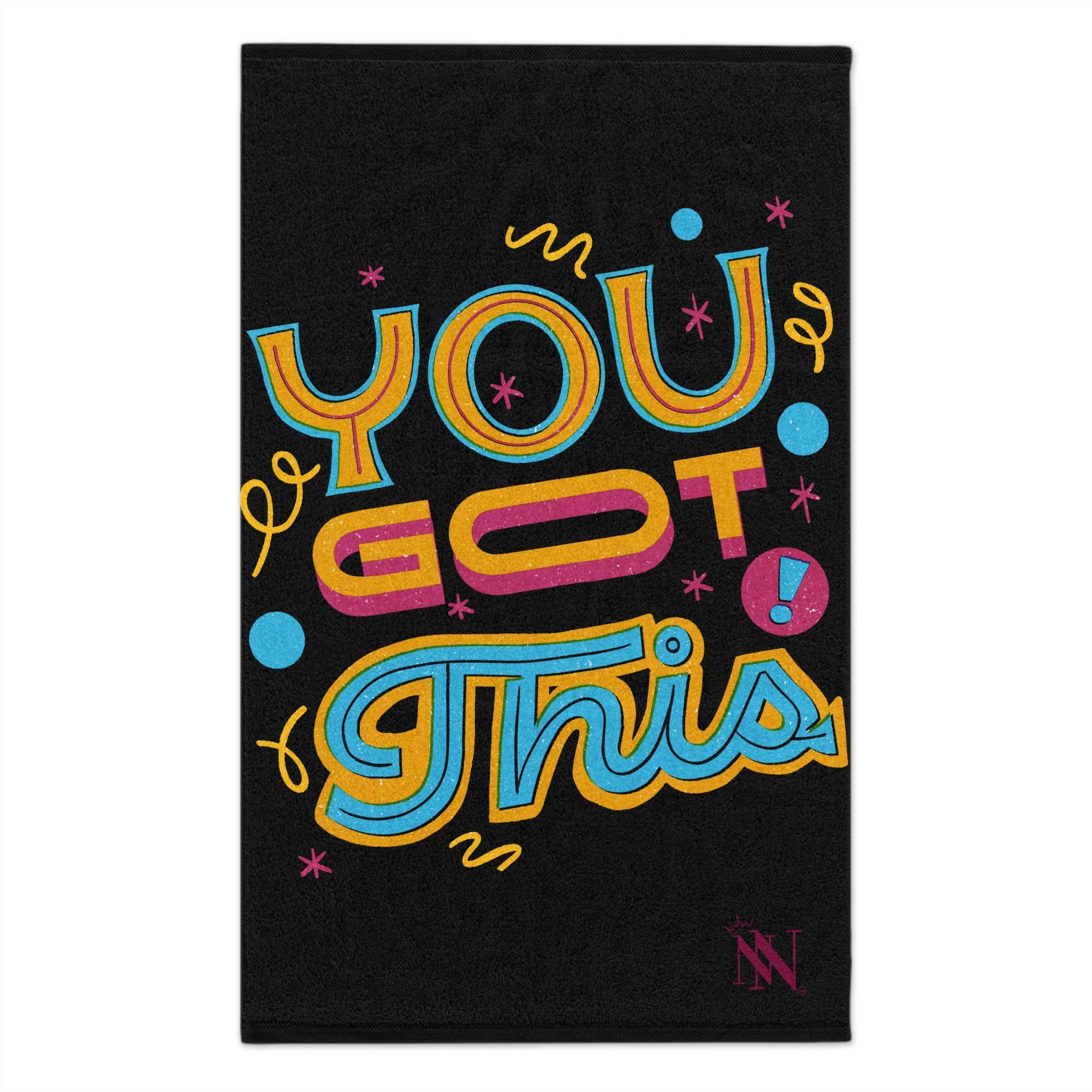 You Got This! Black | Mix & Match Soft Fun-Flirty Lovers’ Towels