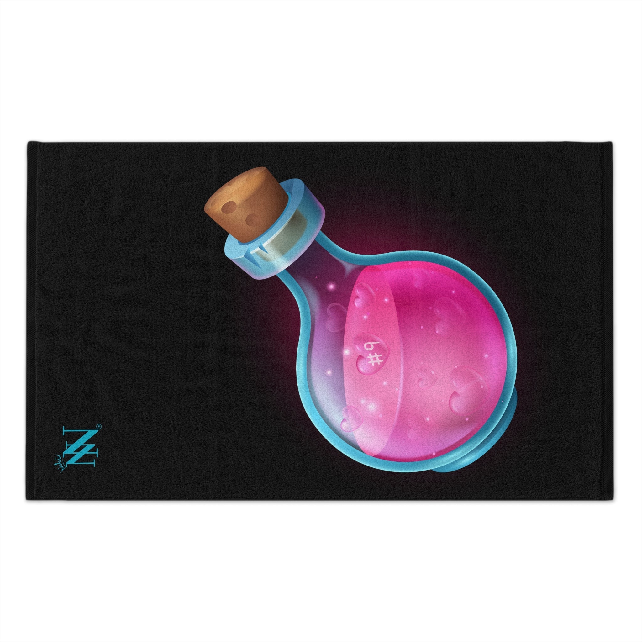 Love Potion #9 Black | Mix & Match Soft Fun-Flirty Lovers’ Towels