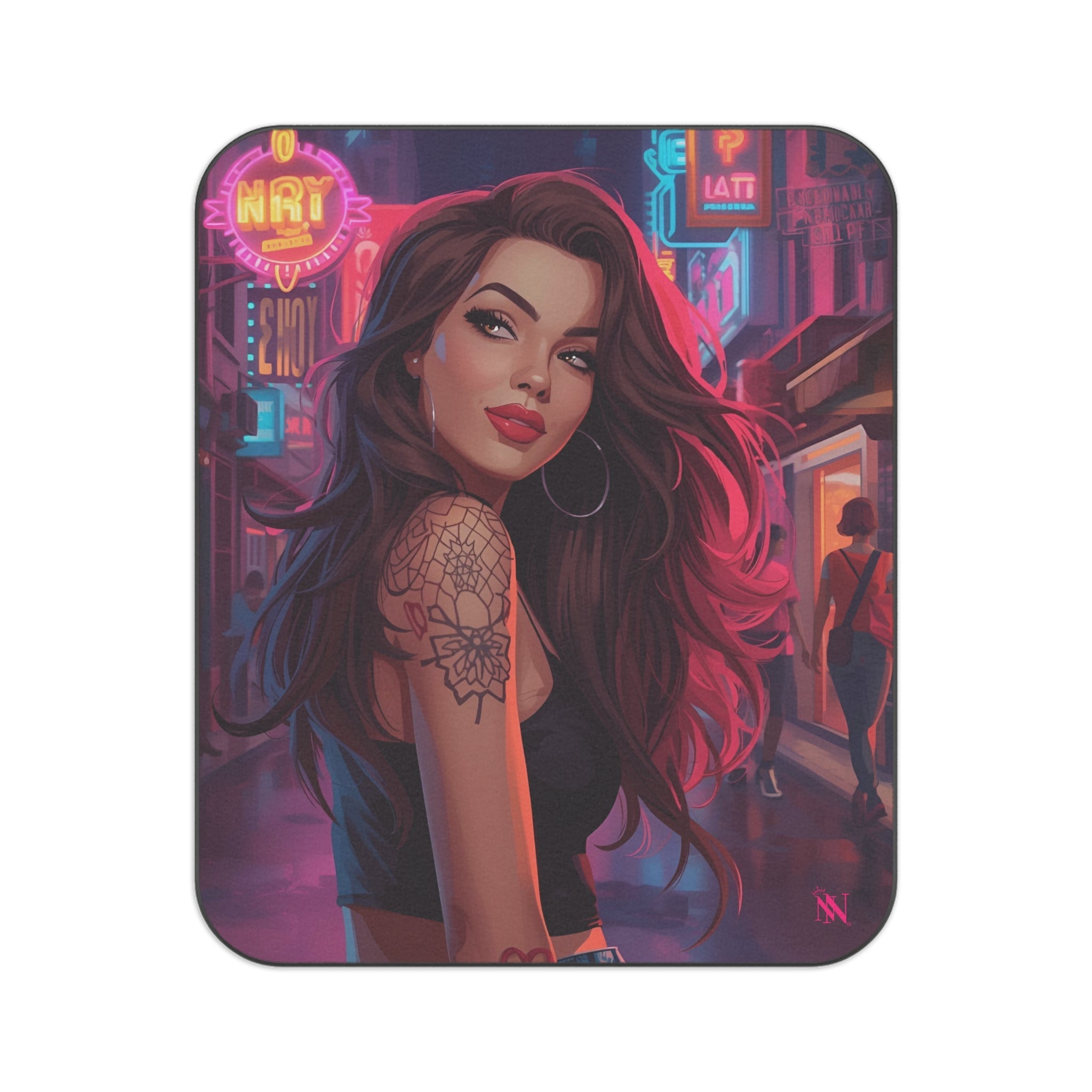 Flirty Girl Graphic | Mix Match Fun-Flirty Lovers’ Water-Resistant Blankets