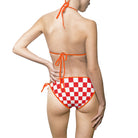 Red & White Checkered | Mix & Match Fun-Flirty Lovers’ String Bikinis