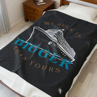 My Deck is Bigger Black Cruise Ship | Mix & Match Velveteen Fun-Flirty Lovers’ Blankets