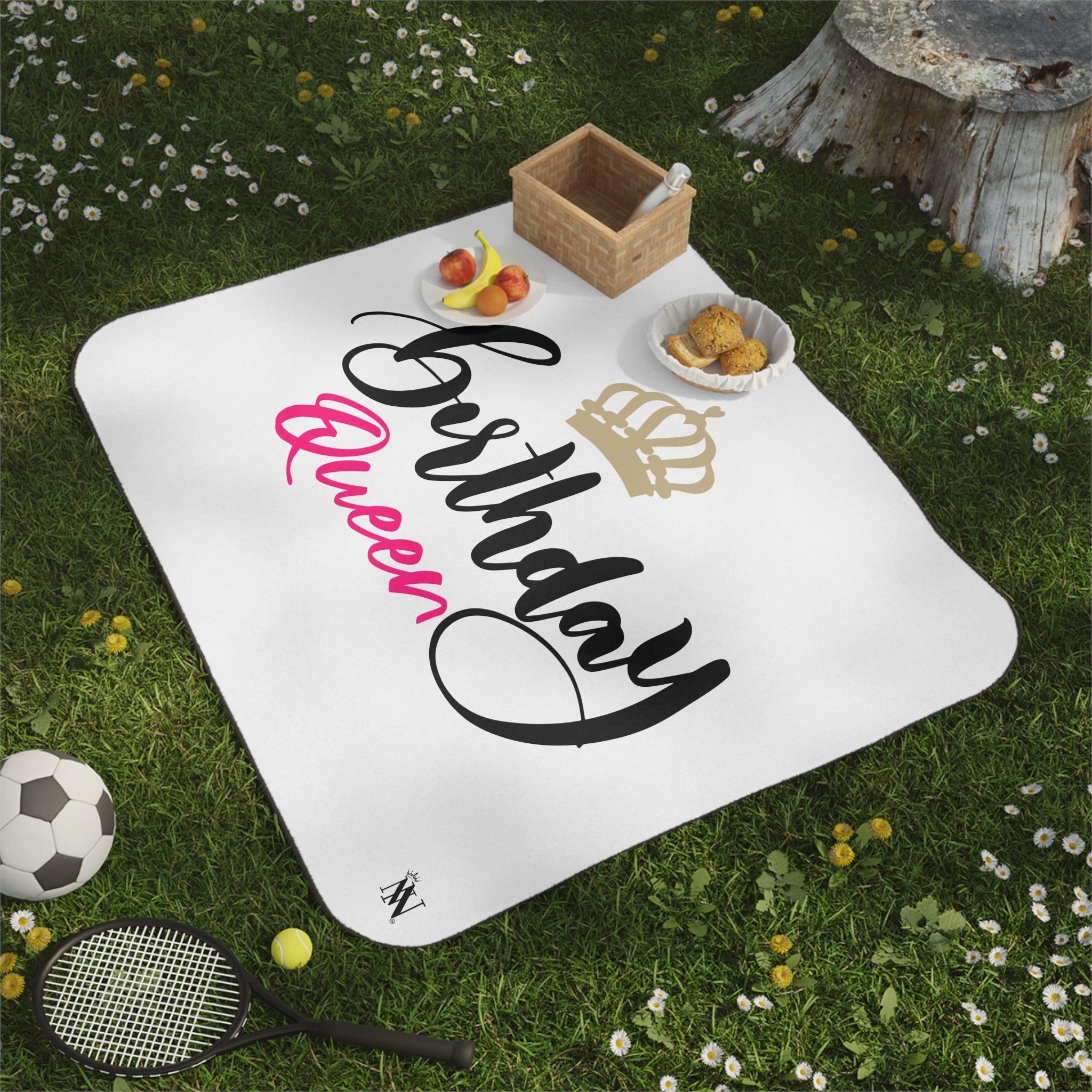 Gold Crown Birthday Queen | Mix Match Fun-Flirty Lovers’ Water-Resistant Blankets