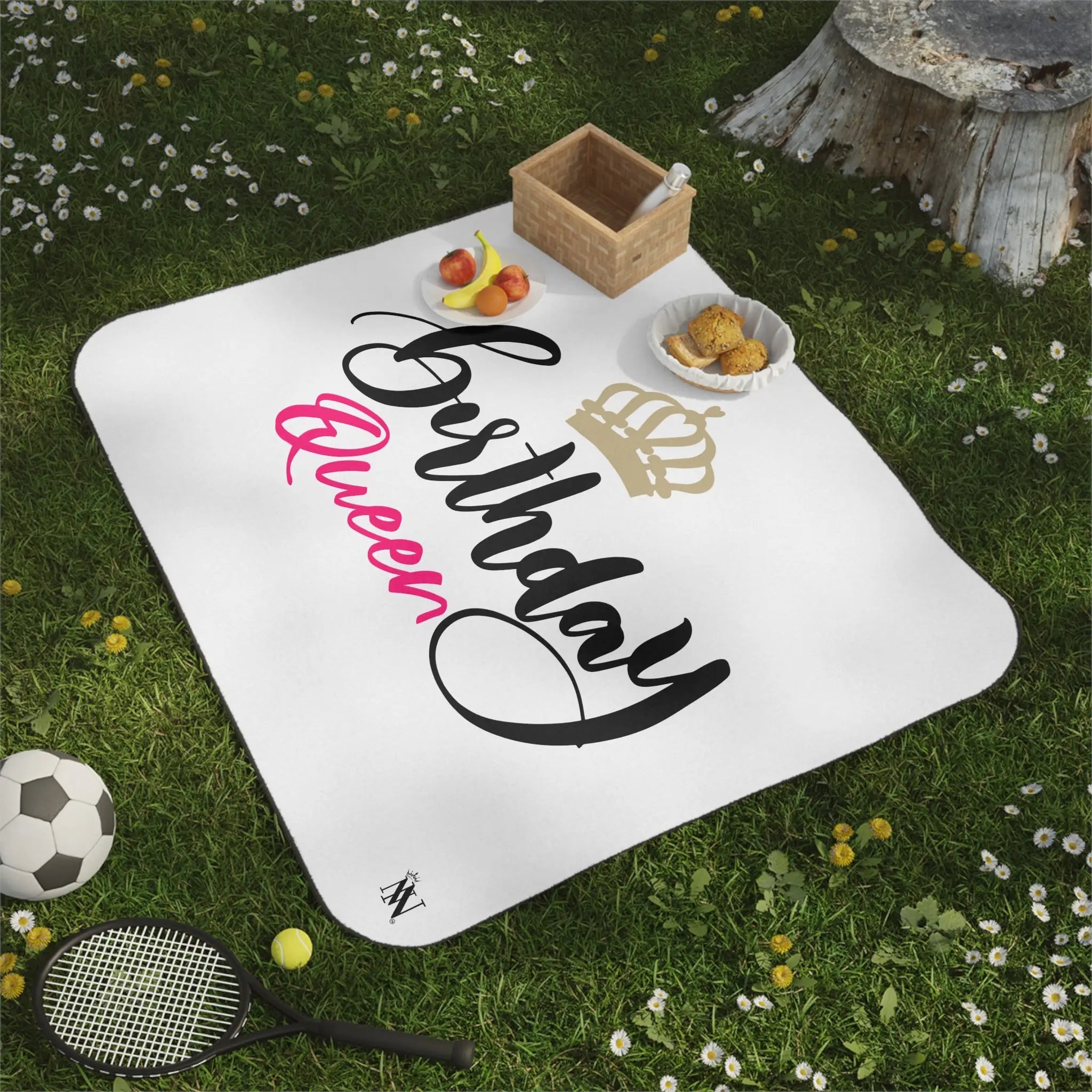 Gold Crown Birthday Queen | Mix Match Fun-Flirty Lovers’ Water-Resistant Blankets