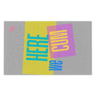 Here We Cum Light Grey | Mix & Match Soft Fun-Flirty Lovers’ Towels