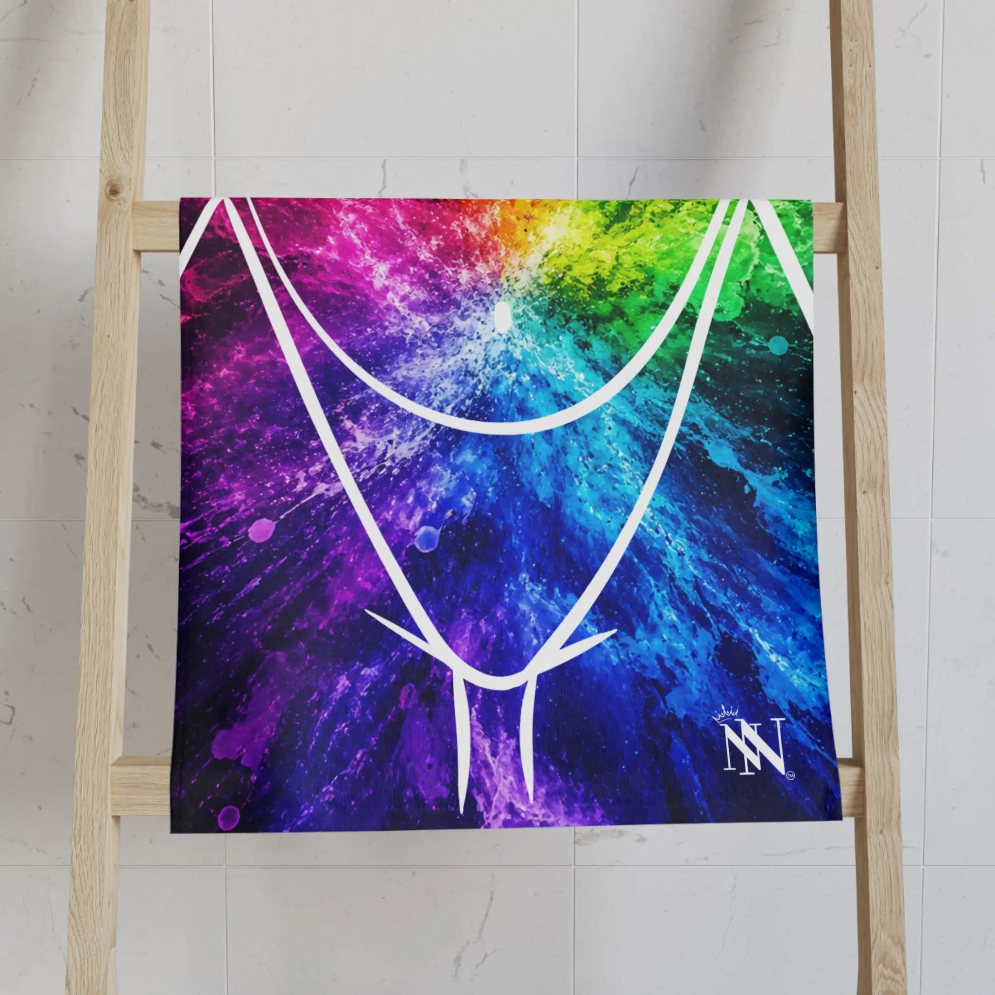 Sexy Female Outline Rainbow Cum Towel