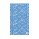 Wink Emoji Pattern Light Blue Cum Towel