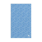 Wink Emoji Pattern Light Blue | Mix & Match Classic Fun-Flirty Lovers’ Towels