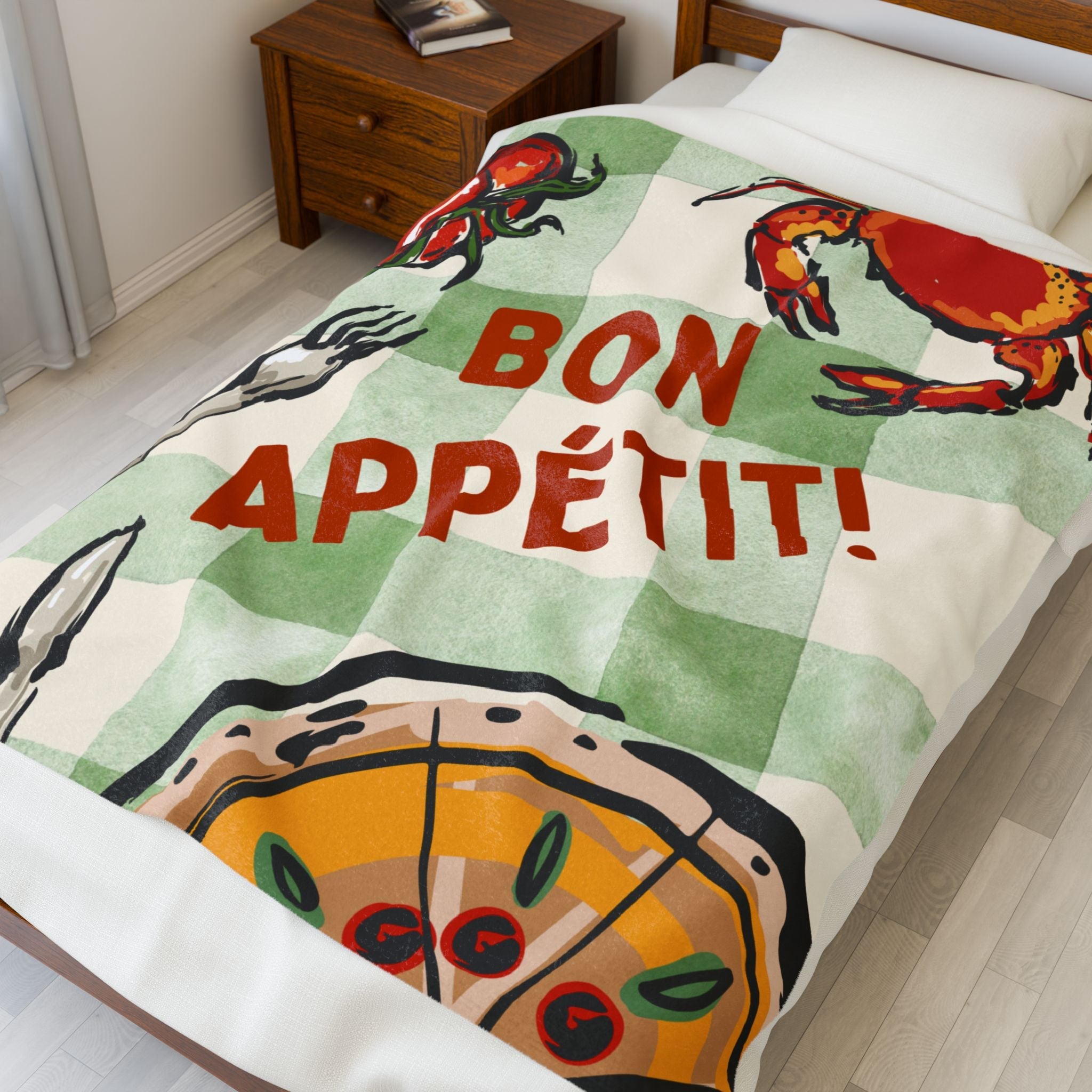 Bon Appetit! | Mix & Match Velveteen Fun-Flirty Lovers’ Blankets