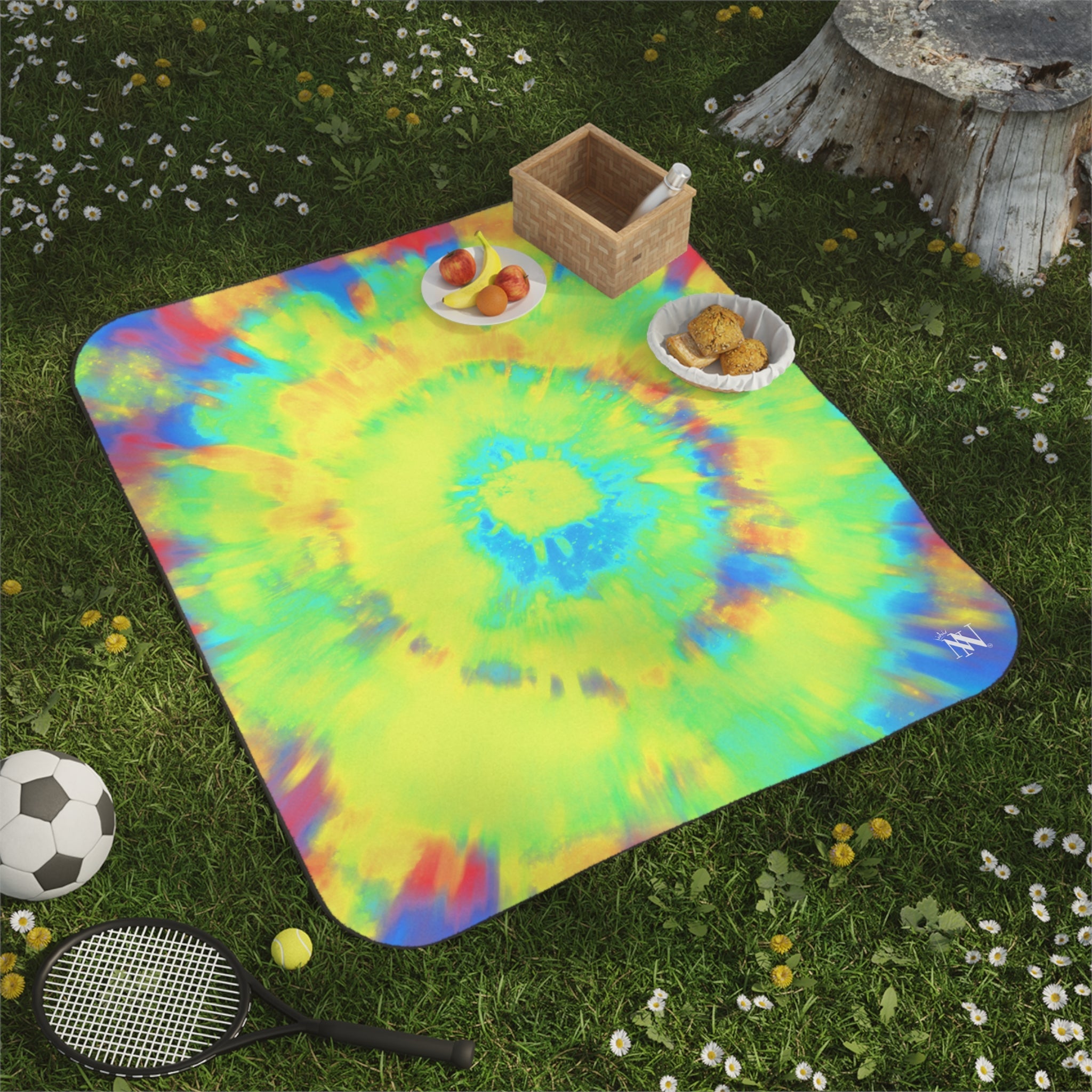 Bright Tie Dye | Mix Match Fun-Flirty Lovers’ Water-Resistant Blankets