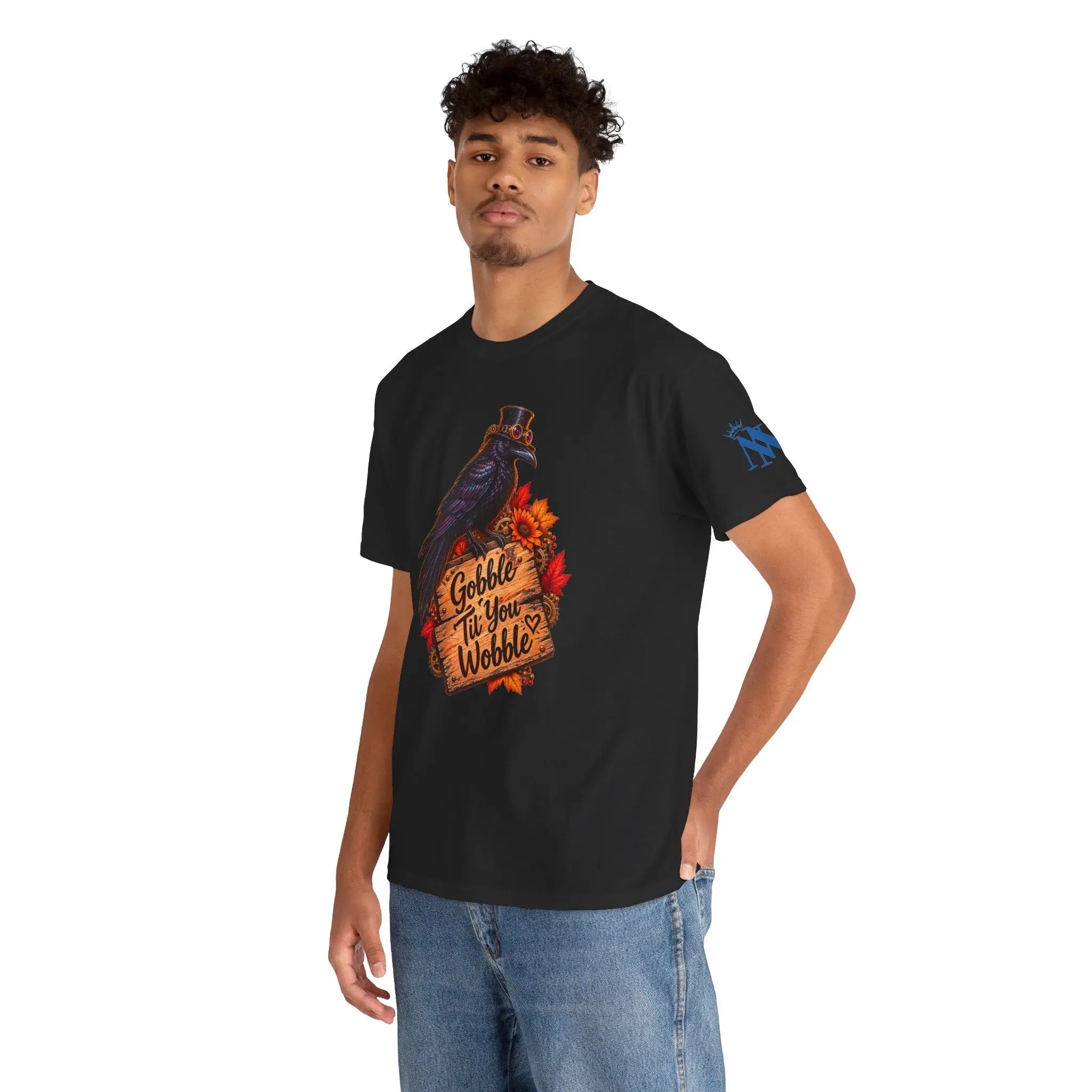 Gobble Til’ You Wobble Crow | Nectar Napkins Fun-Flirty Lovers’ T-Shirts