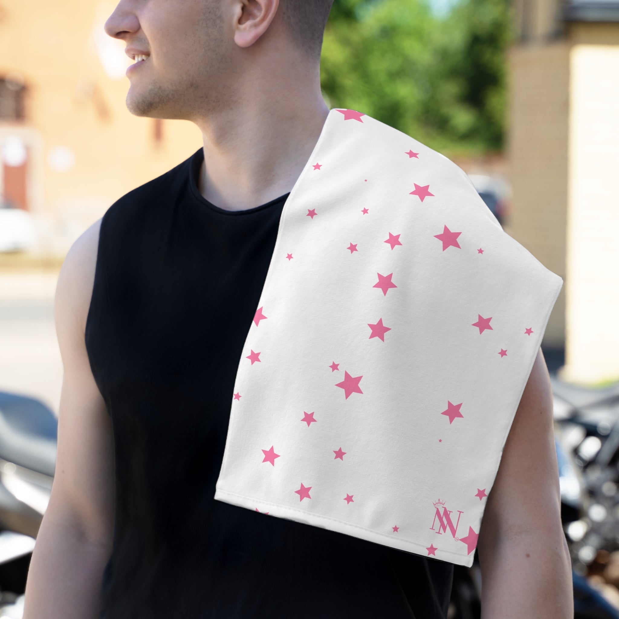 Pink Star Pattern | Mix & Match Soft Fun-Flirty Lovers’ Towels