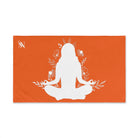 Seated Yoga Meditation Orange Cum Towel
