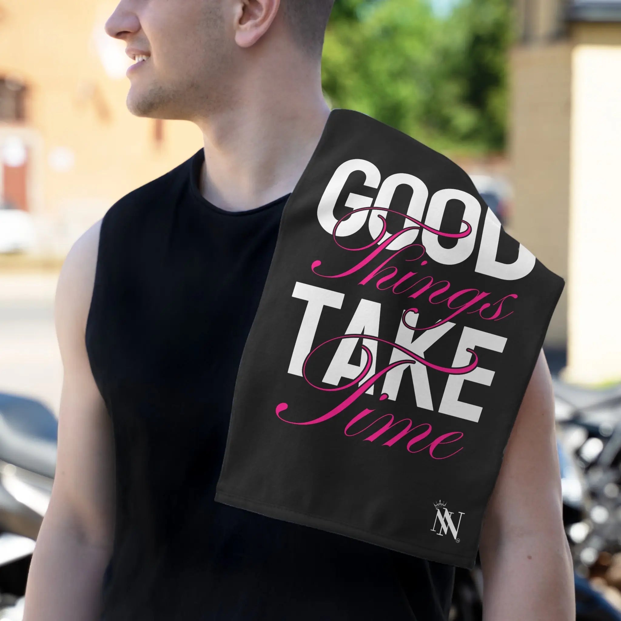 Good Things Take Time | Mix & Match Soft Fun-Flirty Lovers’ Towels