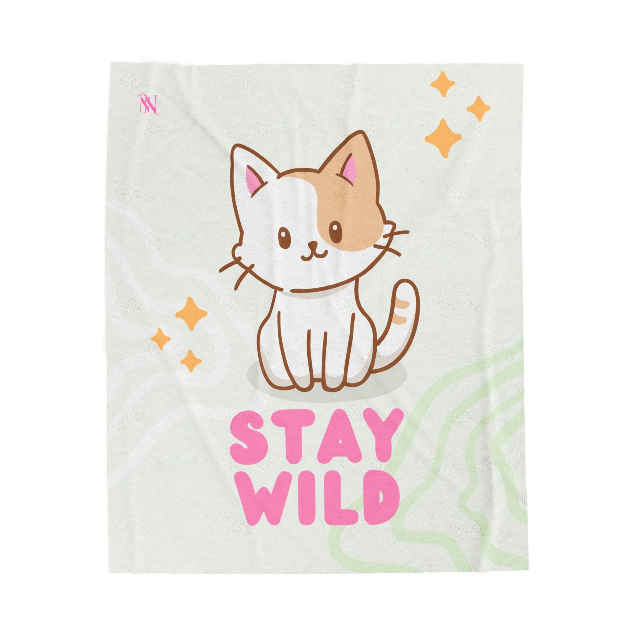 Stay Wild Cute Kitty | Mix & Match Soft Fun-Flirty Lovers’ Blankets