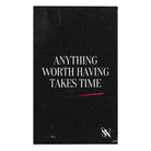 Anything Worth Having Takes Time | Mix & Match Soft Fun-Flirty Lovers’ Towels