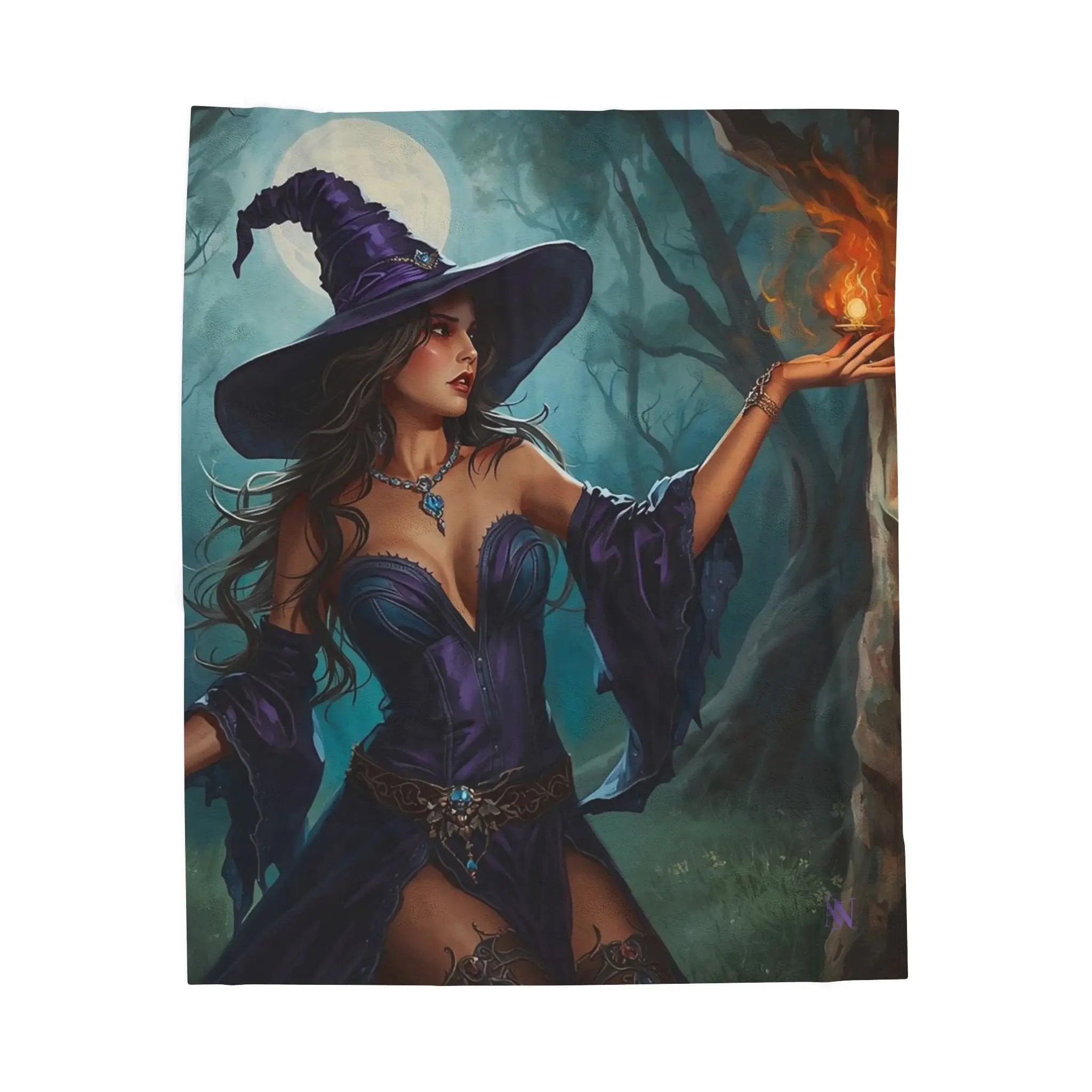 Fire Witch Fantasy Women Couple Gifts Sexy Lovers’ Silky Soft Blanket
