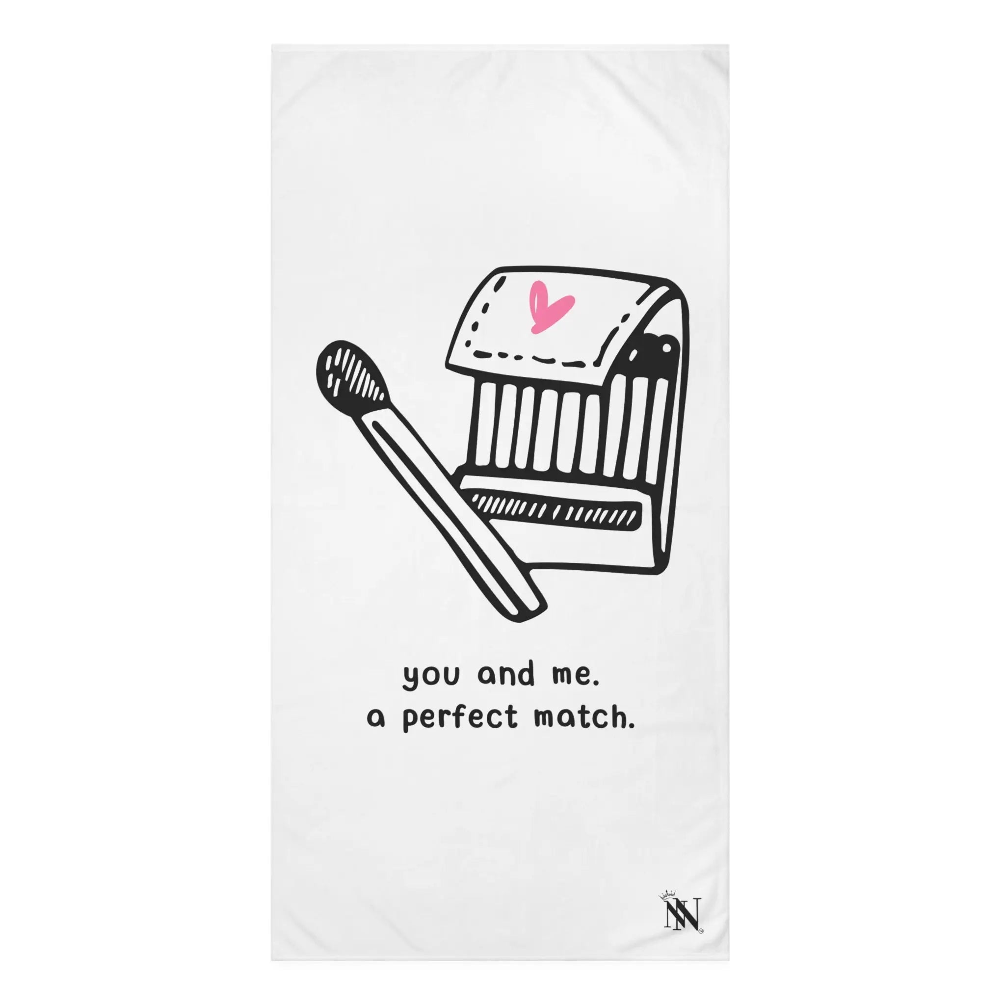 You and Me A Perfect Match | Mix & Match XL Fun-Flirty Lovers’ Towels