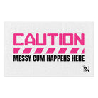 Caution: Messy Cum Happens Here | Mix & Match Soft Fun-Flirty Lovers’ Towels