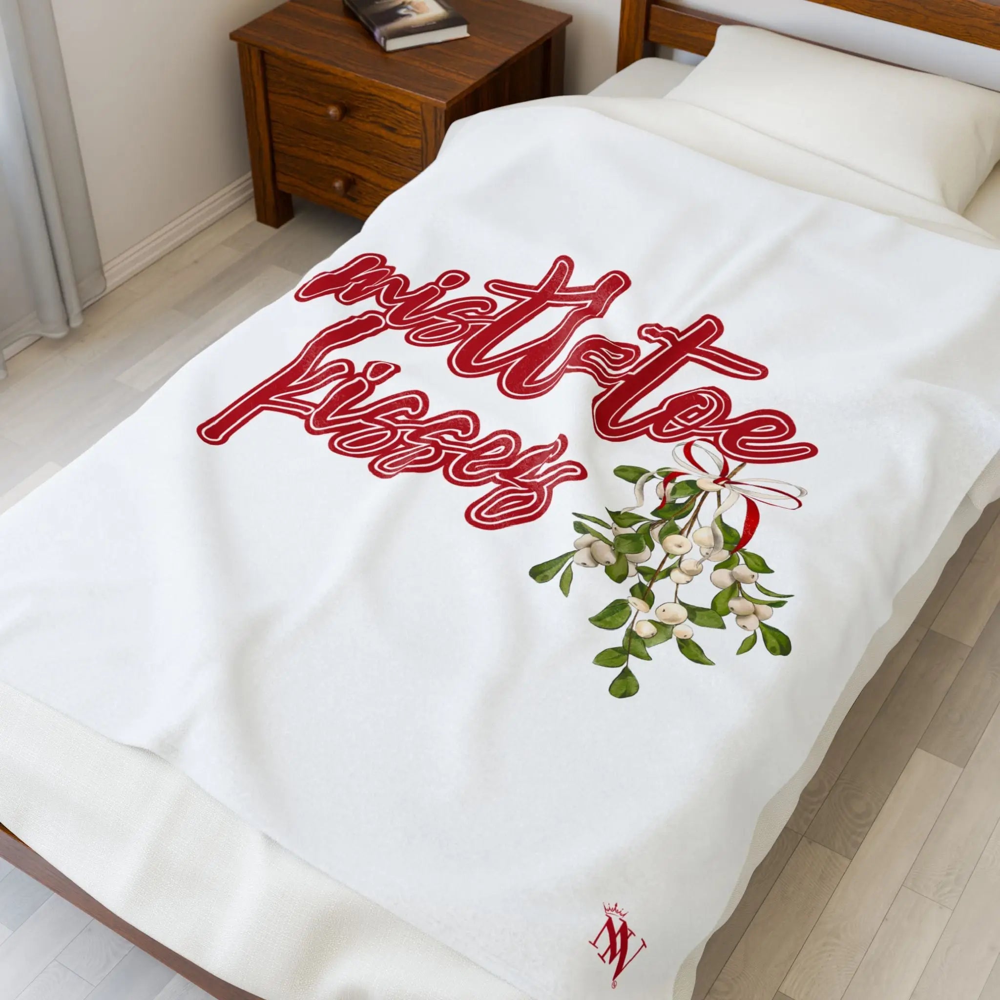 Mistletoe Kisses | Mix & Match Velveteen Fun-Flirty Lovers’ Blankets