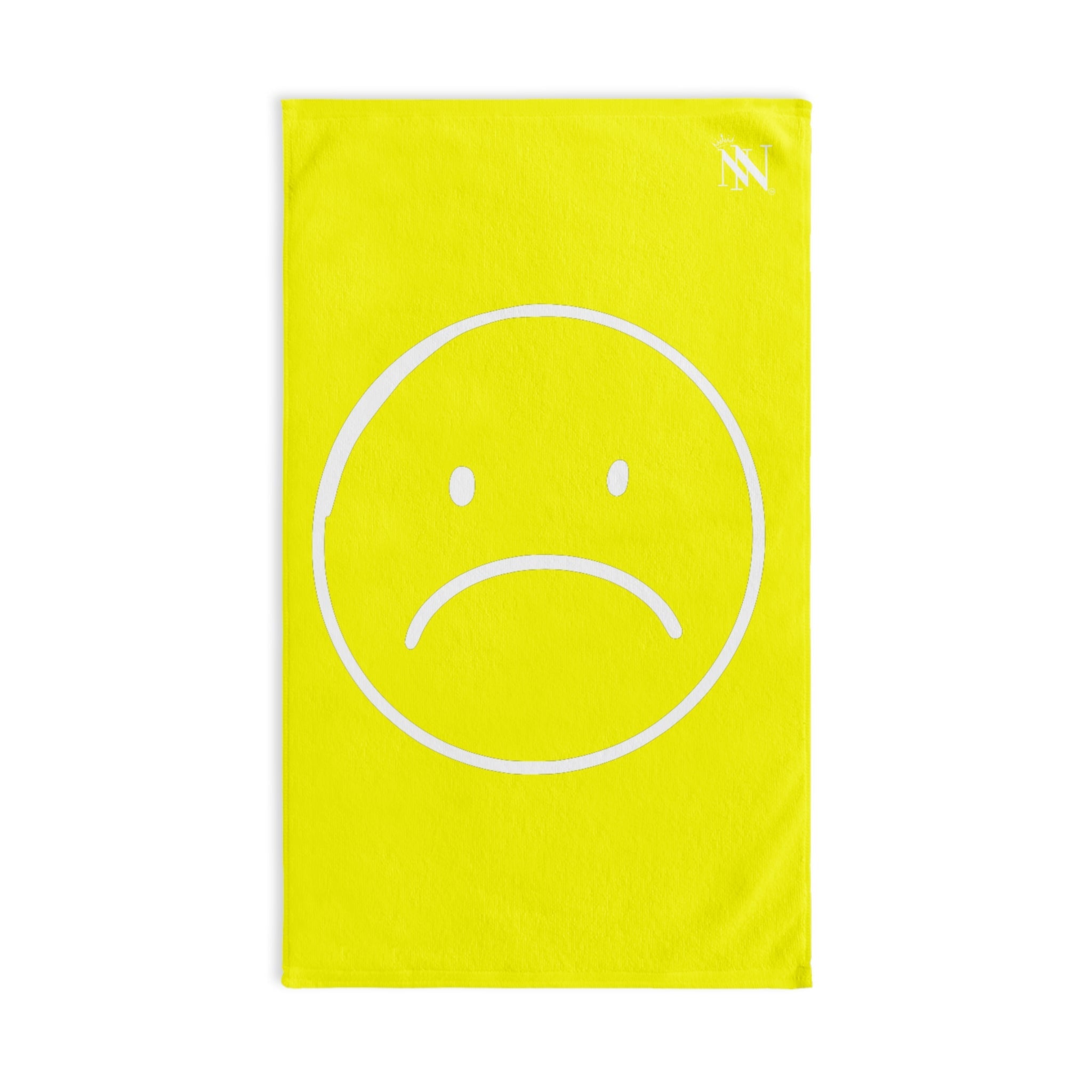 Sad Emoji Neon Yellow Cum Towel