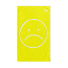 Sad Emoji Neon Yellow | Mix & Match Classic Fun-Flirty Lovers’ Towels