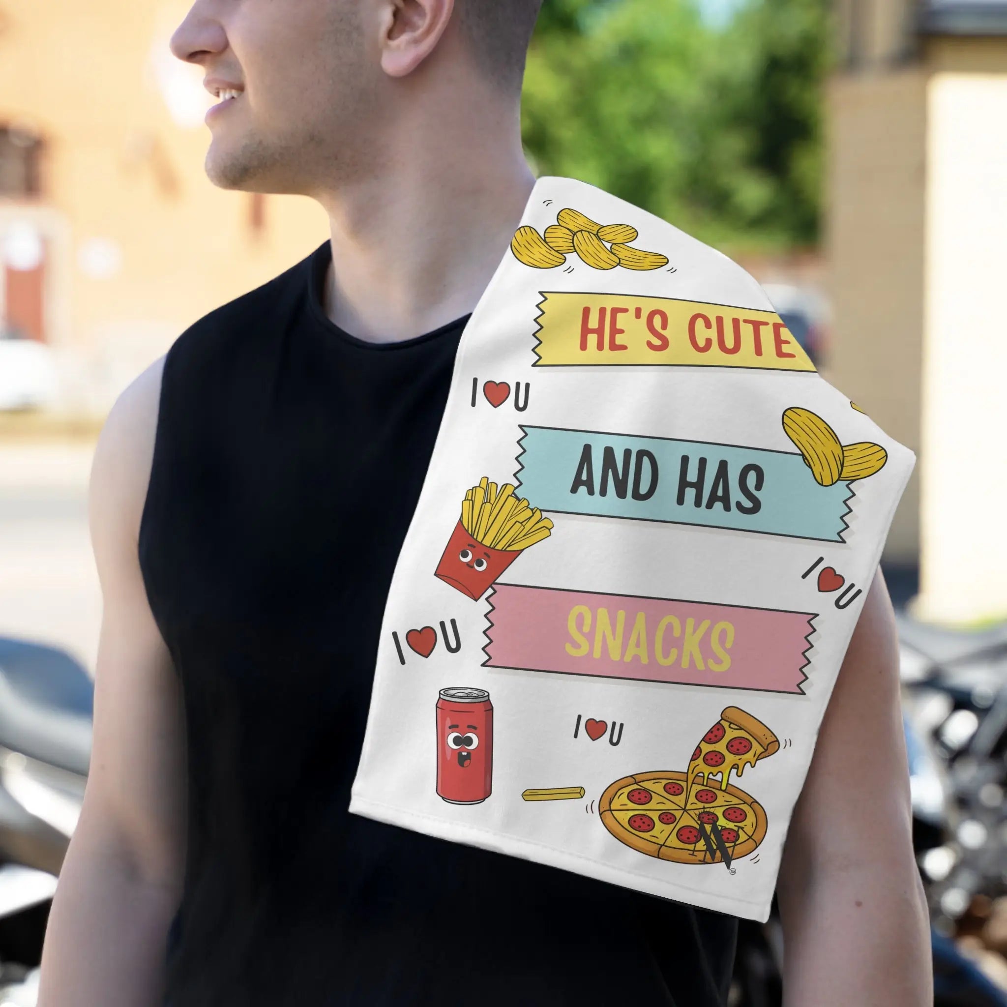 He’s Cute and Has Snacks | Mix & Match Soft Fun-Flirty Lovers’ Towels