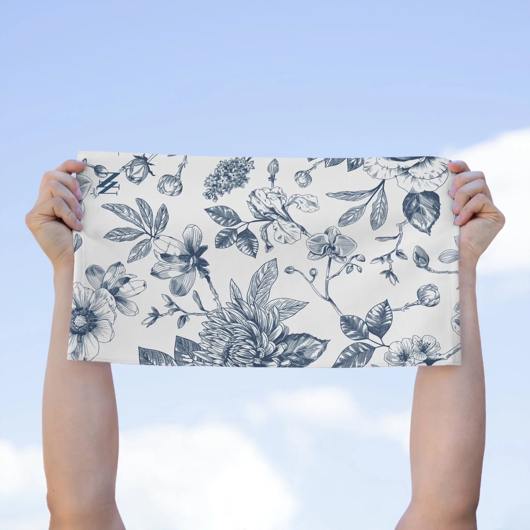 Pretty Blue Floral | Mix & Match Soft Fun-Flirty Lovers’ Towels