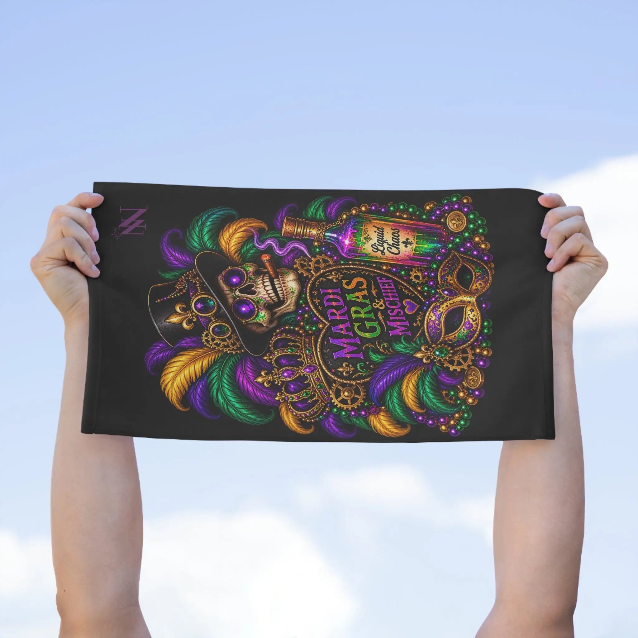 Mardi Gras & Mischief Skull Sex Towel
