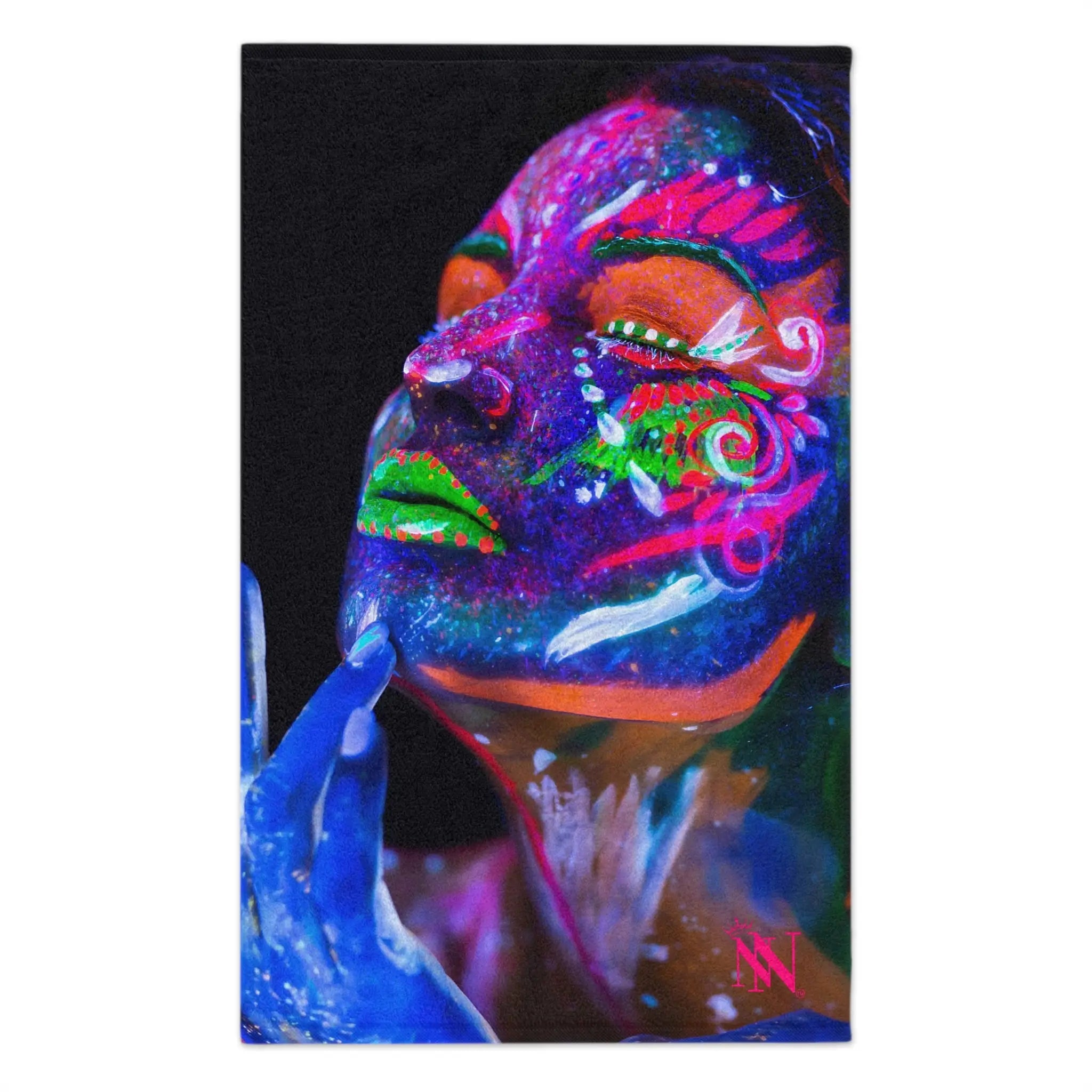 Painted Glow Blacklight Graphic | Mix & Match Soft Fun-Flirty Lovers’ Towels