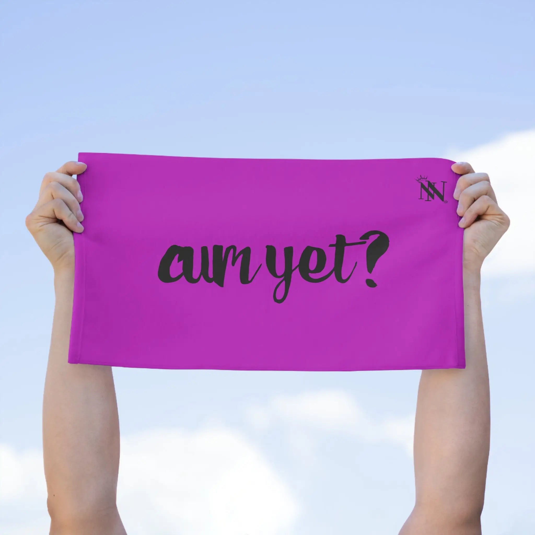 Cum Yet? Bright Purple | Mix & Match Soft Fun-Flirty Lovers’ Towels