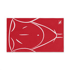 Sexy Female Outline Red Cum Towel
