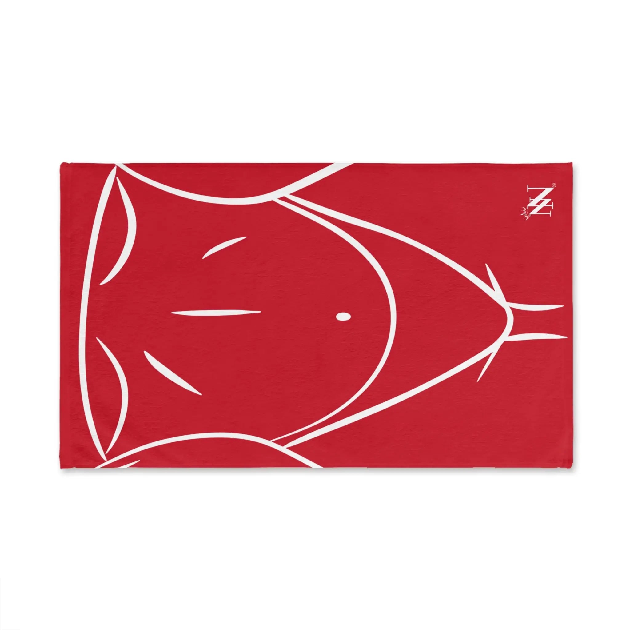 Sexy Female Outline Red Cum Towel