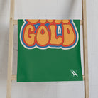 Stay Gold Retro Sticker Green | Mix & Match Classic Fun-Flirty Lovers’ Towels