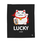 Lucky In Bed Beckoning Cat | Mix & Match Soft Fun-Flirty Lovers’ Blankets