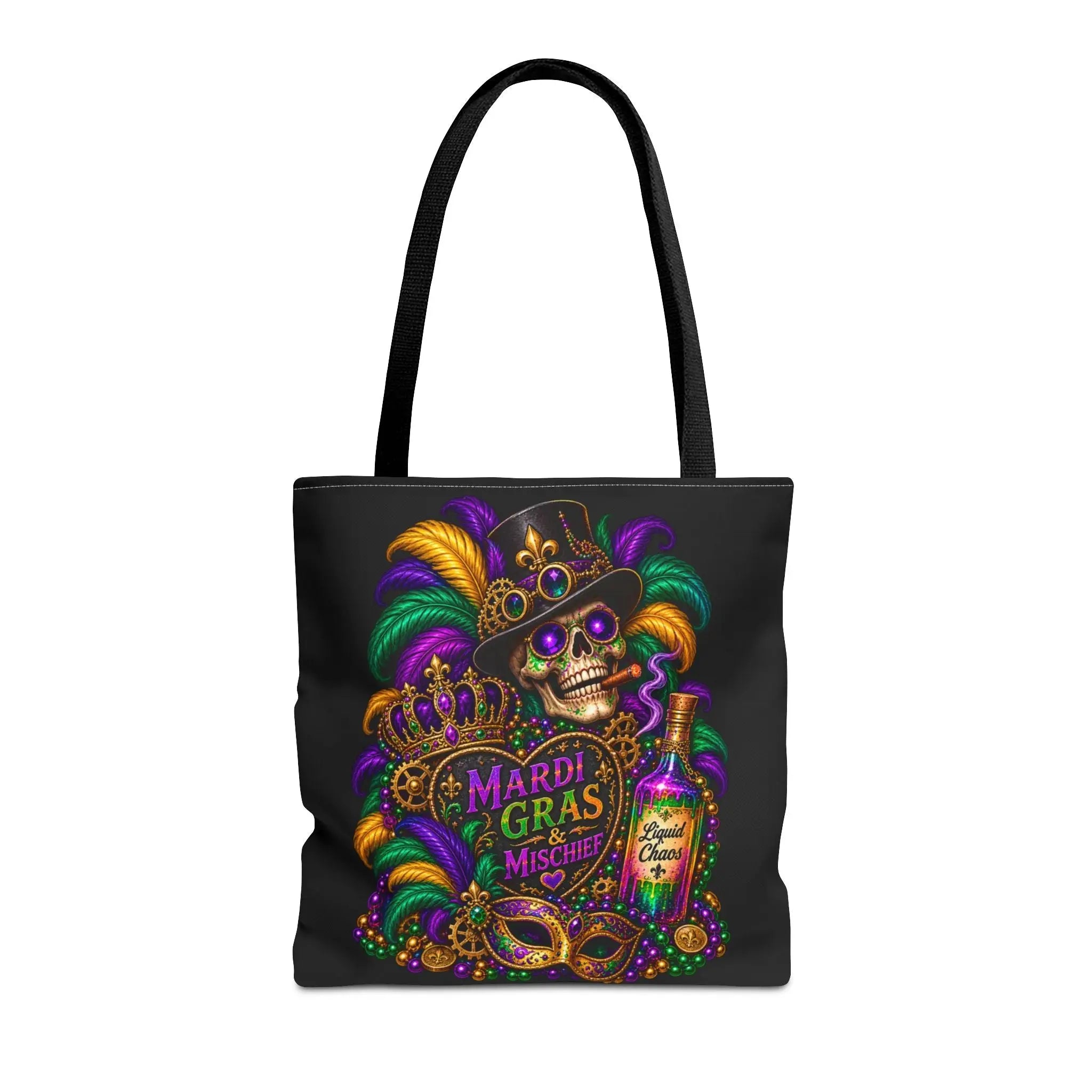 Mardi Gras & Mischief Skull Tote Bag