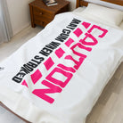 Caution May Cum When Stroked | Mix & Match Velveteen Fun-Flirty Lovers’ Blankets
