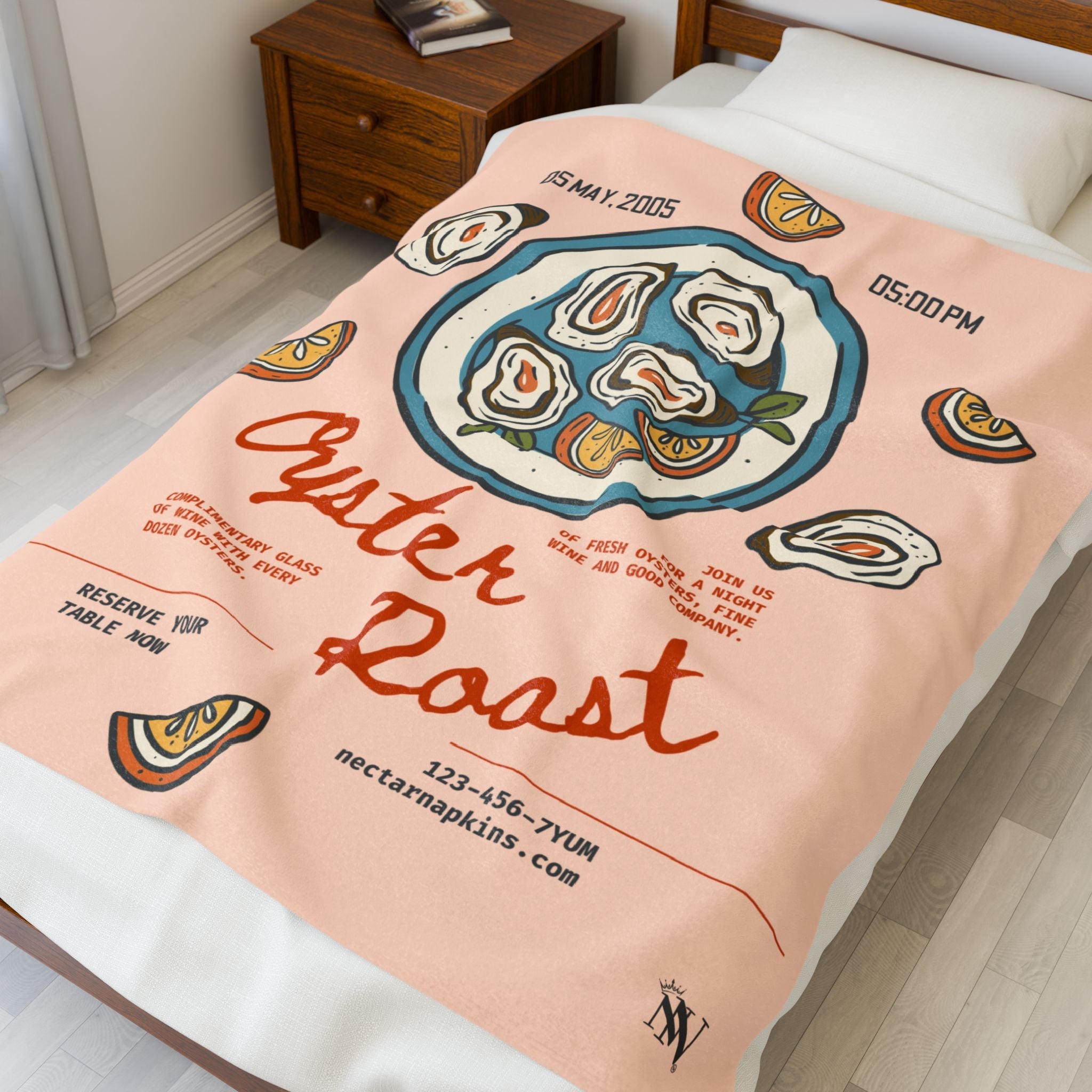 Oyster Roast | Mix & Match Velveteen Fun-Flirty Lovers’ Blankets