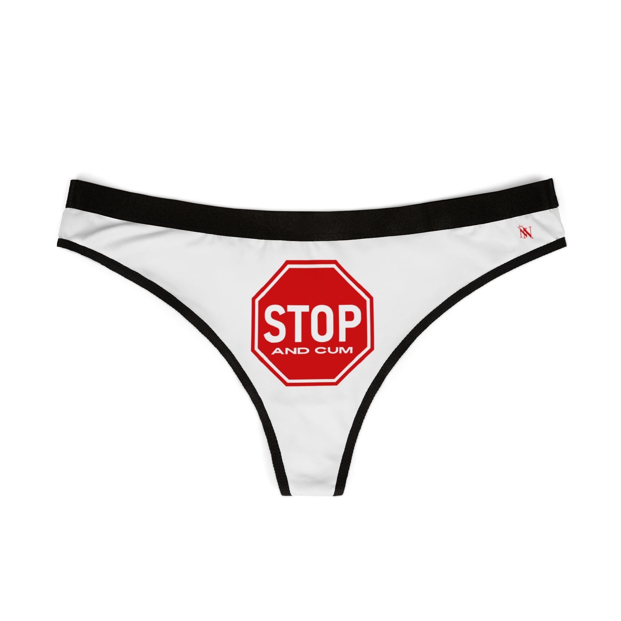 Stop And Cum Sign | Mix & Match Women’s Fun-Flirty Lovers’ Thongs