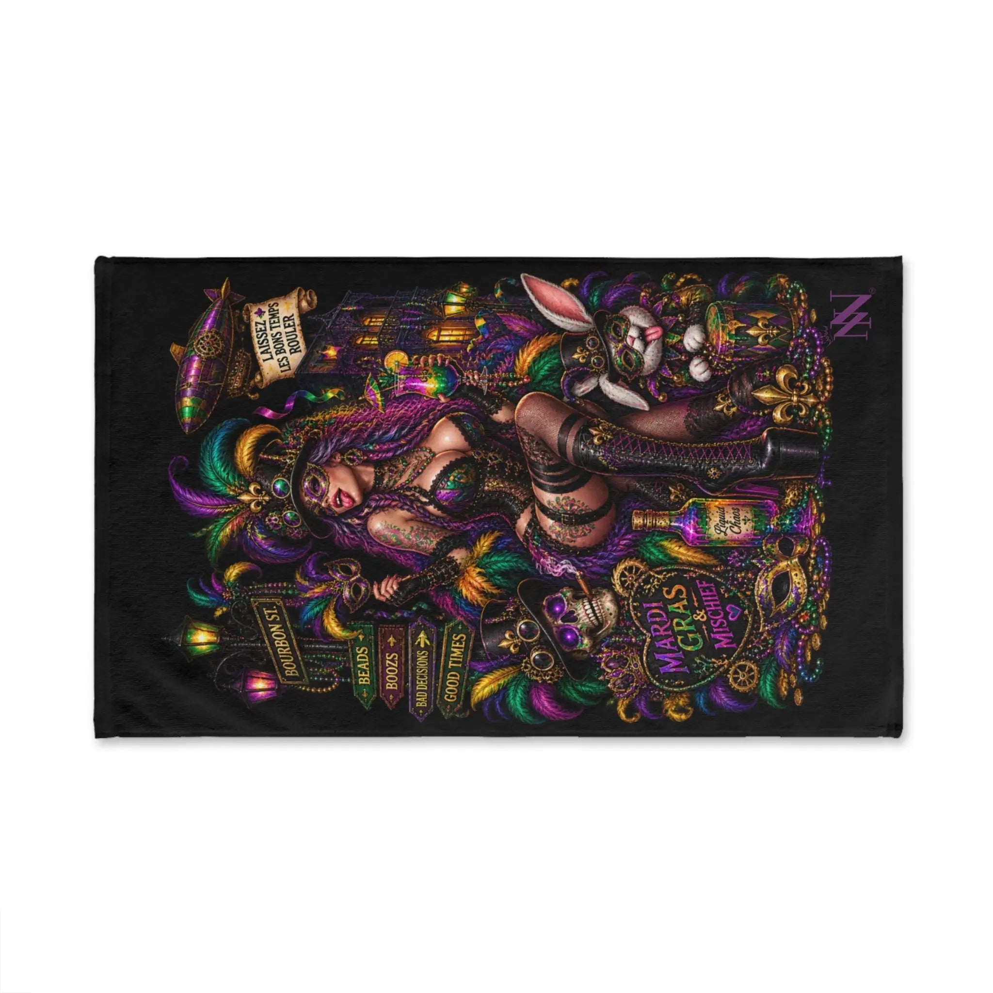 Mardi Gras Wicked Fantasy | Nectar Napkins Classic Fun-Flirty Lovers’ Towels