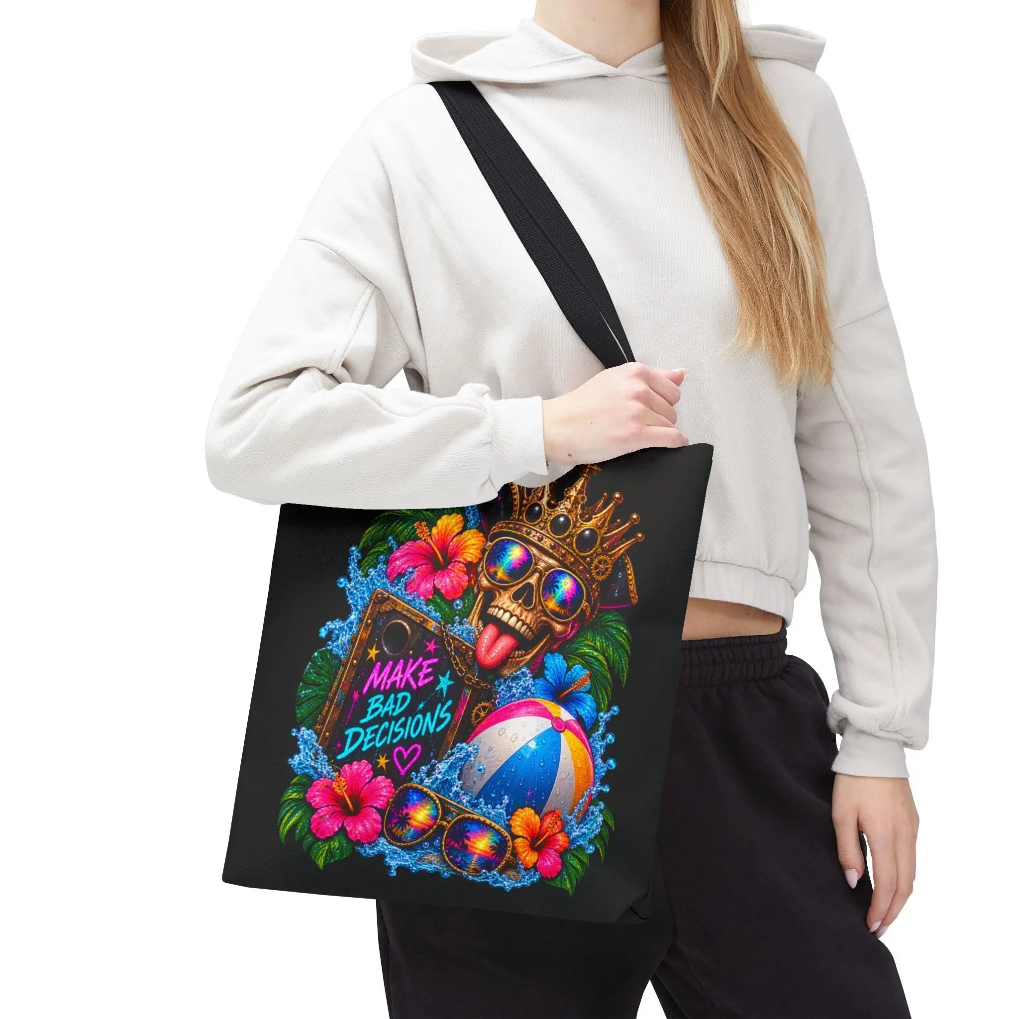 Make Bad Decisions Beach Day Tote Bag
