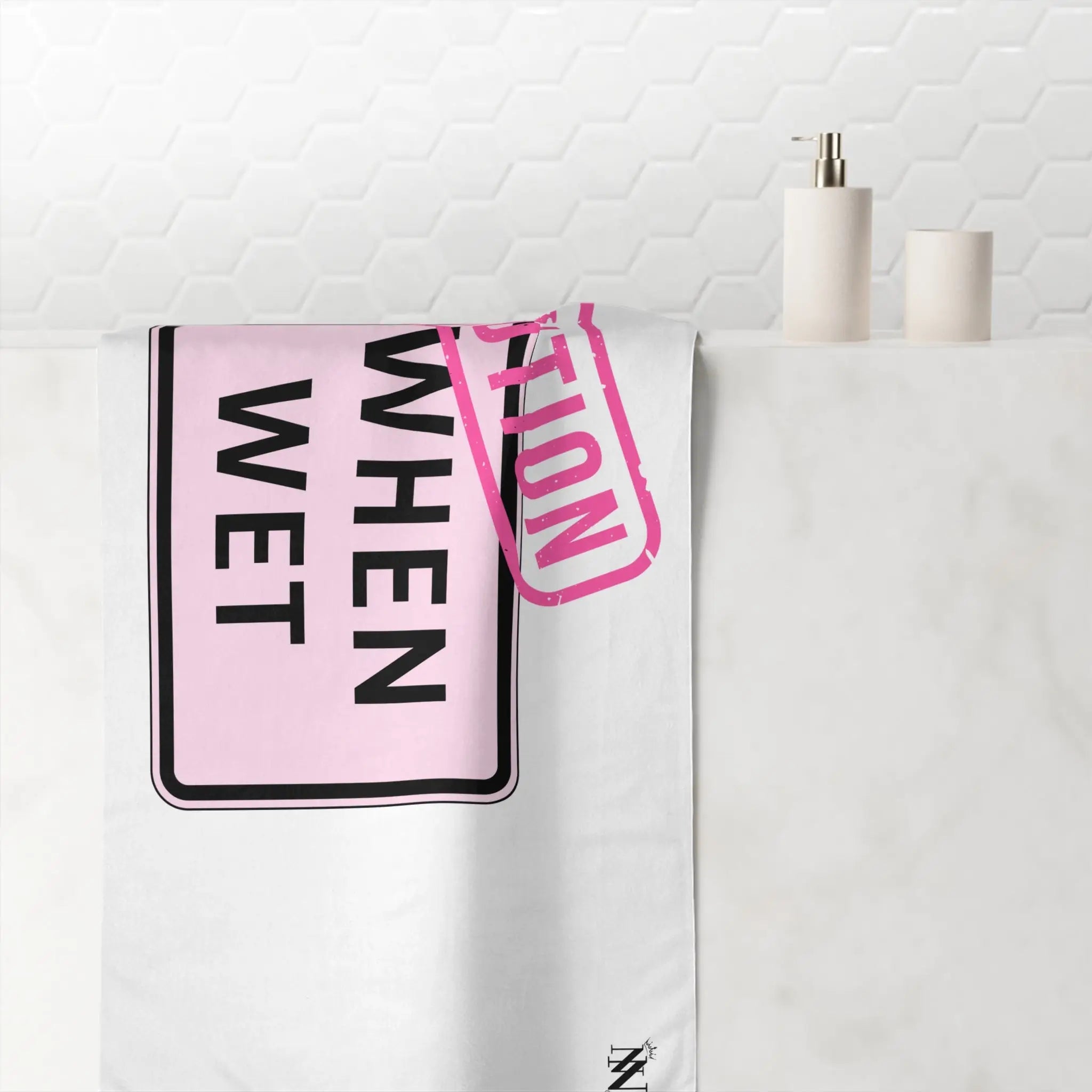 Caution When Wet | Mix & Match Naughty XL Fun-Flirty Lovers’ Towels